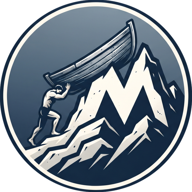 BoatMover — a figure carrying a boat up a mountain